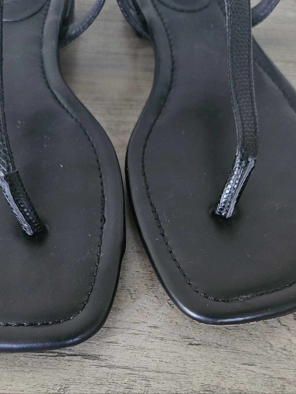 J.Crew Sadie Black ankle strap thong sandals 7 1/2